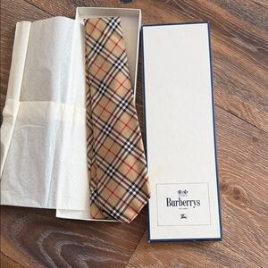 Burberry Classic Check Tan Tie - NEW